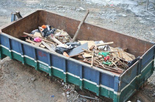 Types of business waste segregated for recycling